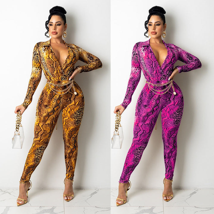 Dame Exotisk Dyreprint Bodystocking Stilla