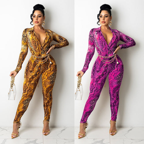 Dame Exotisk Dyreprint Bodystocking Stilla