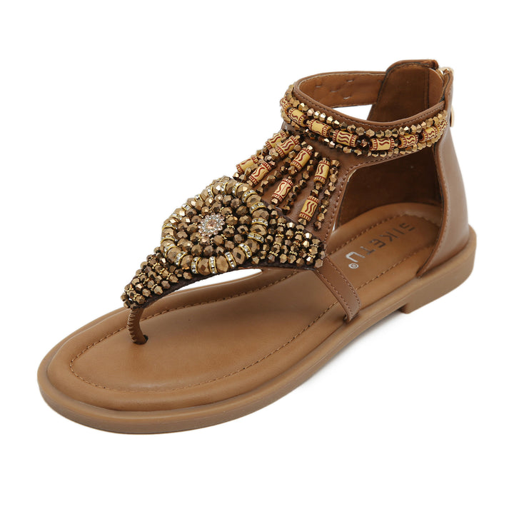 Dame Sandaler med dekorative perleudsmykninger Stilla