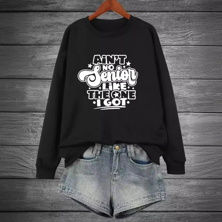 Kvinders sweatshirts med afslappet slogan-design Stilla