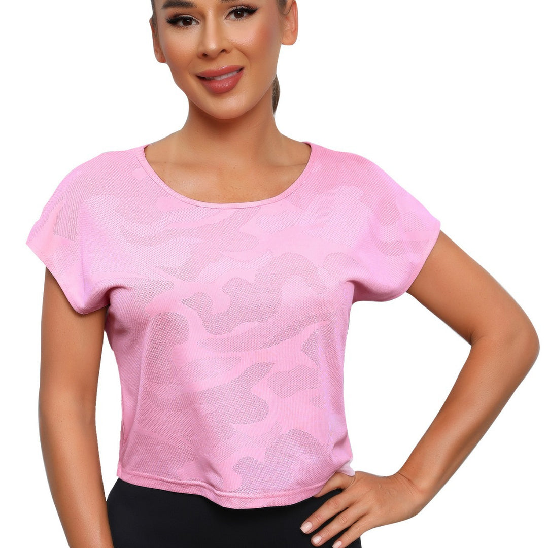 Damer Sporty Crop-Top med åndbart netværksdesign Skovae