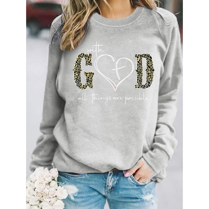 Kvinders sweatshirt med kreativt mode design og motiverende budskab Stilla
