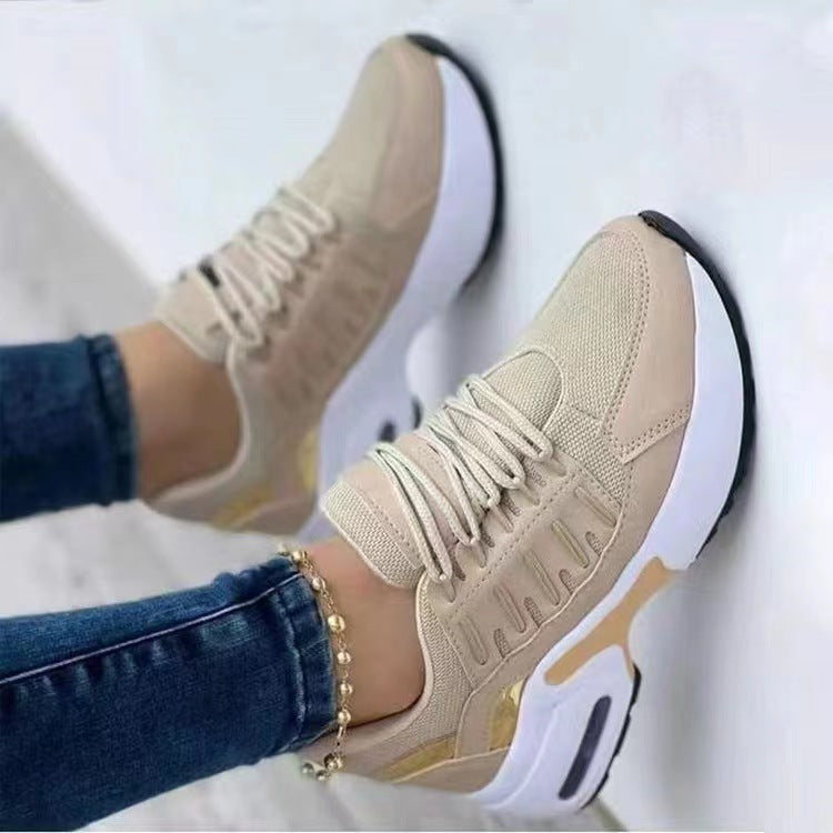 Dame Åndbare Sneakers med trendy design og stødabsorberende sål Stilla