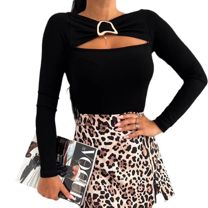 Dame Langærmet skjorte med cut-out-detaljer Stilla