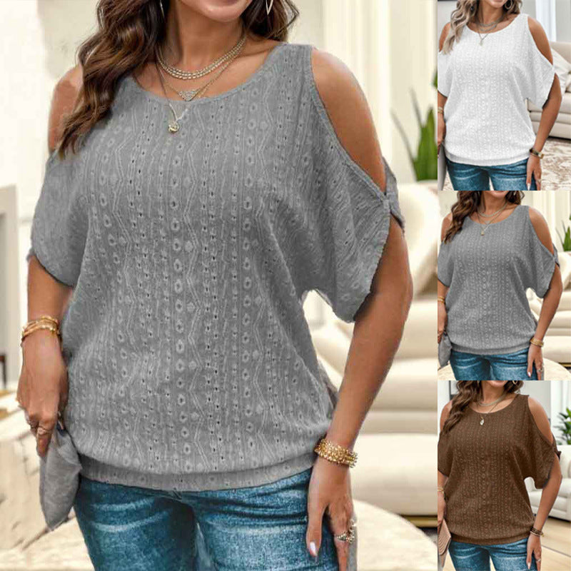 Dame Off-Shoulder Top med raffinerede ruffle detaljer Stilla