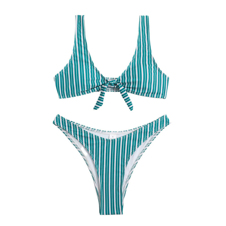 Dame Strappy Knoten-Front Bikini Sæt Stilla