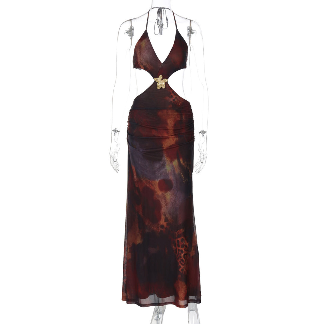 Dame Maxi-kjole med forførende cut-out og innovativ draperingsdesign Stilla