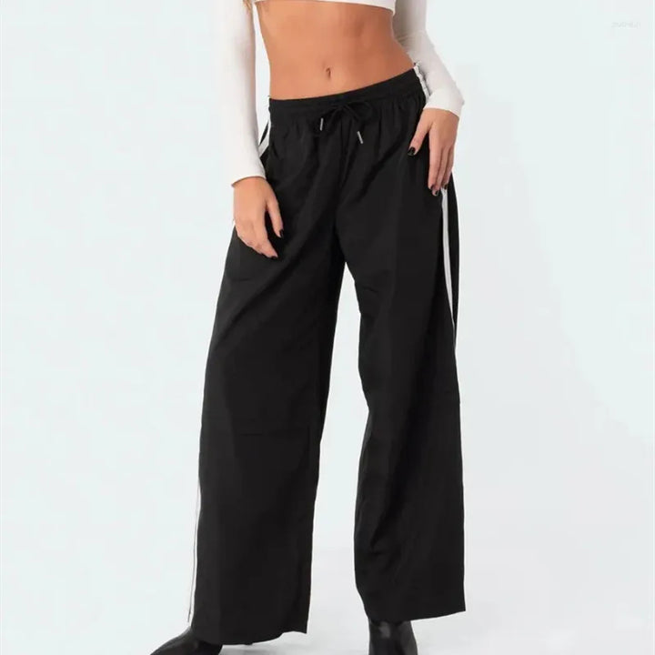 Dame sporty brede joggingbukser med sideline Stilla