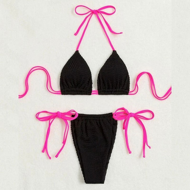Dame Triangel-Bikini med raffinerede snøre detaljer Skovae