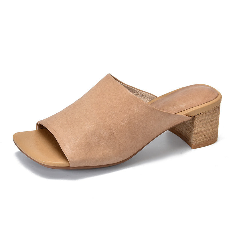 Dame Mokassin-sandaler med komfortabel blokhæl og trendy design Stilla