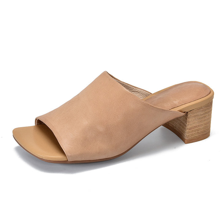 Dame Mokassin-sandaler med komfortabel blokhæl og trendy design Stilla