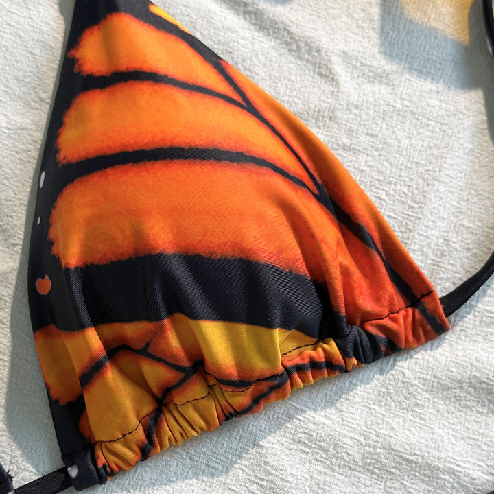 Dame Triangel-Bikini med raffinerede binde-detaljer Skovae