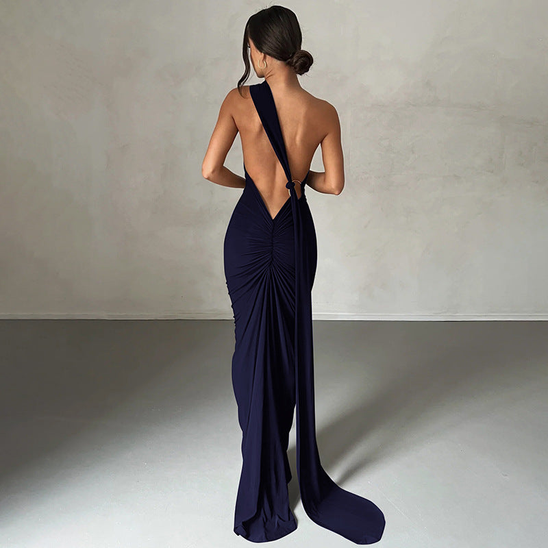Damer Elegant One-Shoulder Aftenkjole Skovae