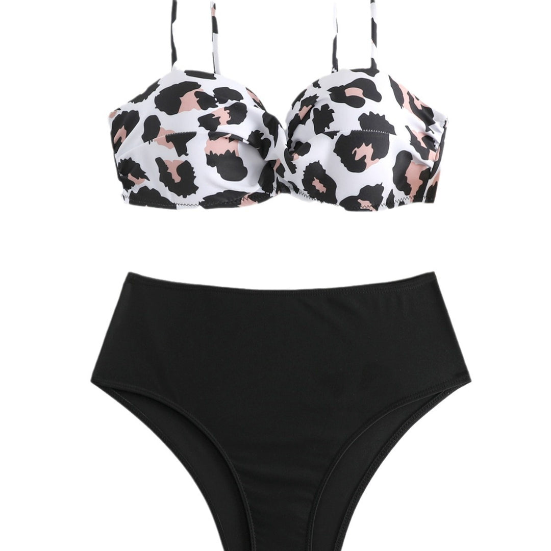 Dame bikini-sæt med formende push-up top og højtaljede trusser Stilla