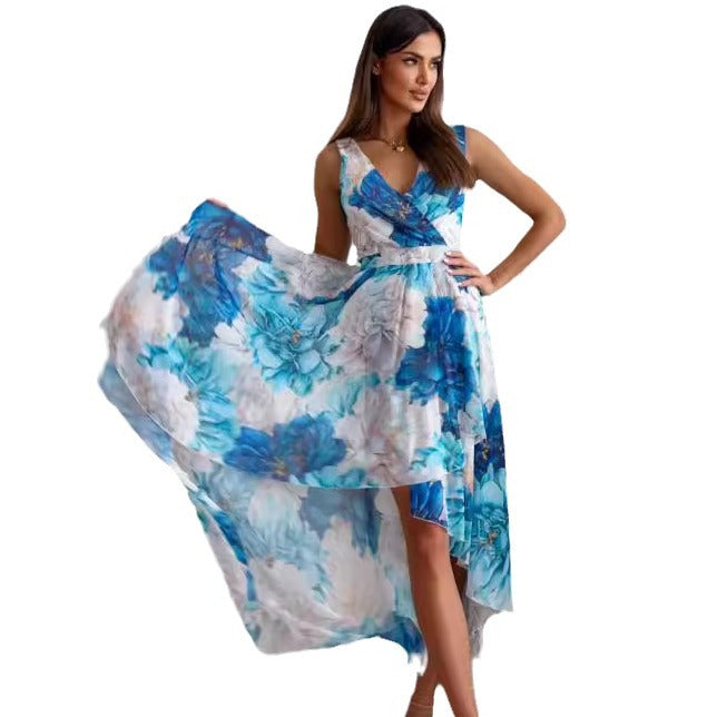 Kvinder Floral High-Low Maxikjole Stilla