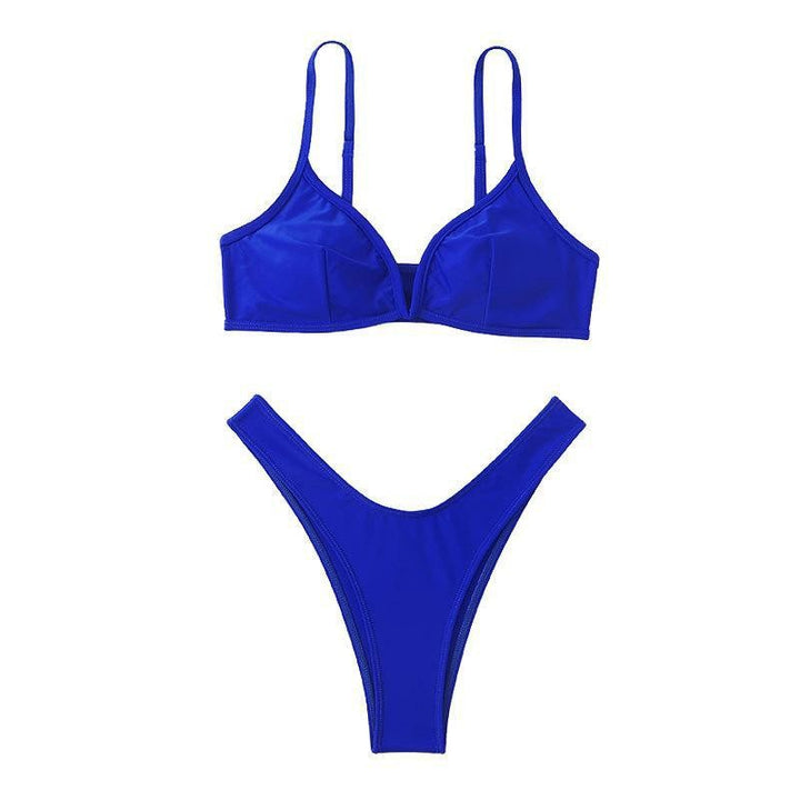 Damer trekant-bikini med dyb V-udskæring og elastisk talje Skovae
