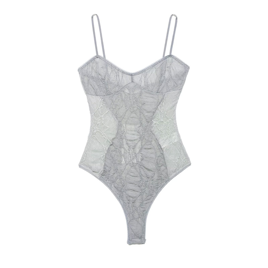 Dame spids bodystocking med forførende design og delicate stropper Skovae