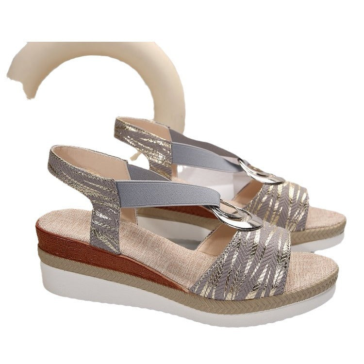 Dame sandaler med moderne design og elastiske remme Stilla