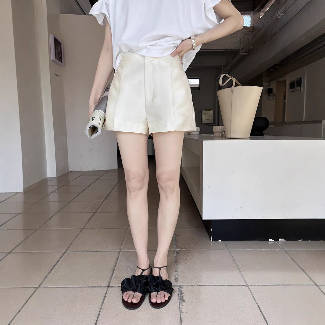 Dame Elegante High-Waist Shorts i høj kvalitet twill stof Stilla