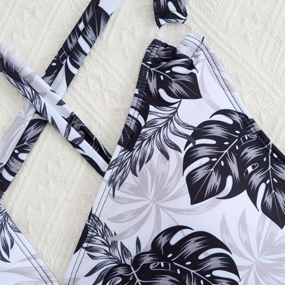Dame Tankini sæt med blomsterdesign top og klassisk bikini bukser Skovae