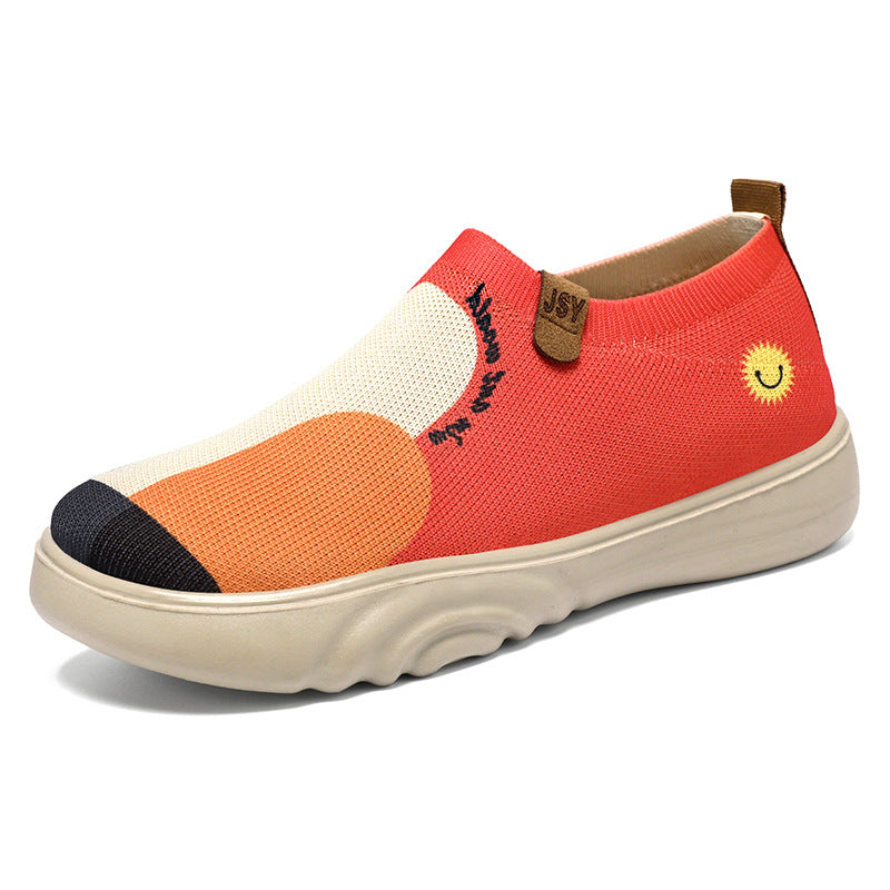 Dame Mode Slip-On Sneakers med farverigt design og elastisk overmateriale Stilla