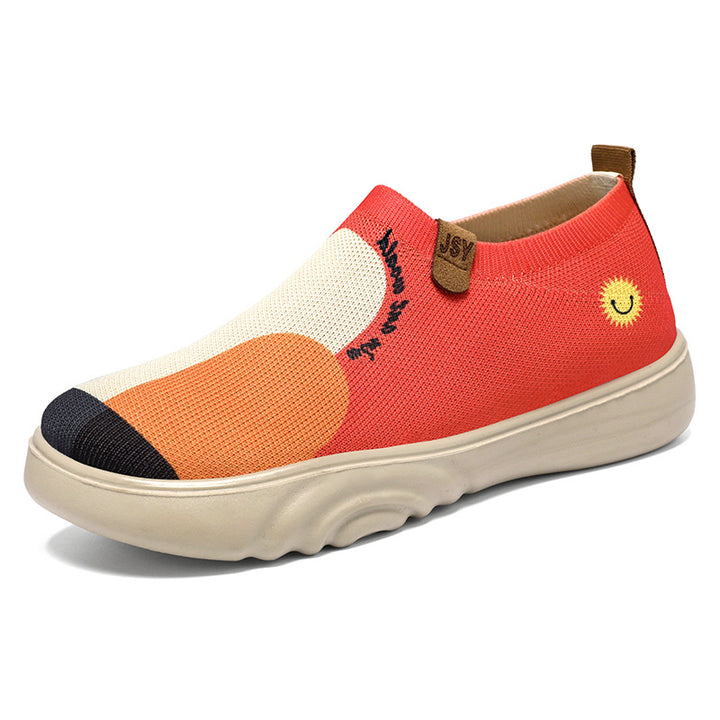 Dame Mode Slip-On Sneakers med farverigt design og elastisk overmateriale Stilla
