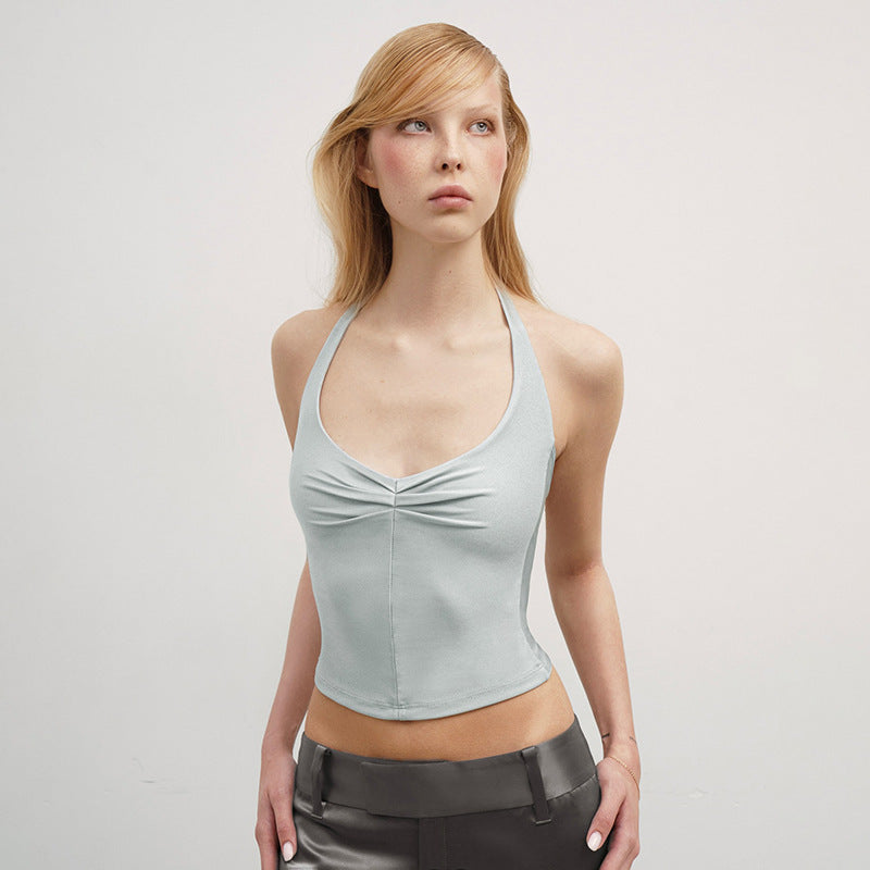 Damen Top mit Halterneck und modischem Design Skovae