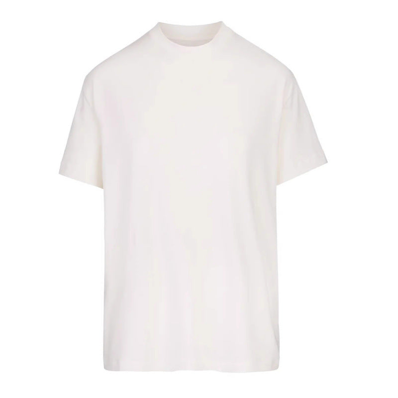 Dame minimalistisk højhalset kortærmet top Stilla