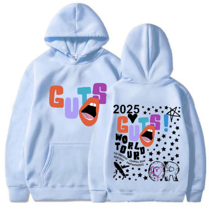 Kvindernes hoodie med kreative grafiske elementer og unik turtryk Skovae