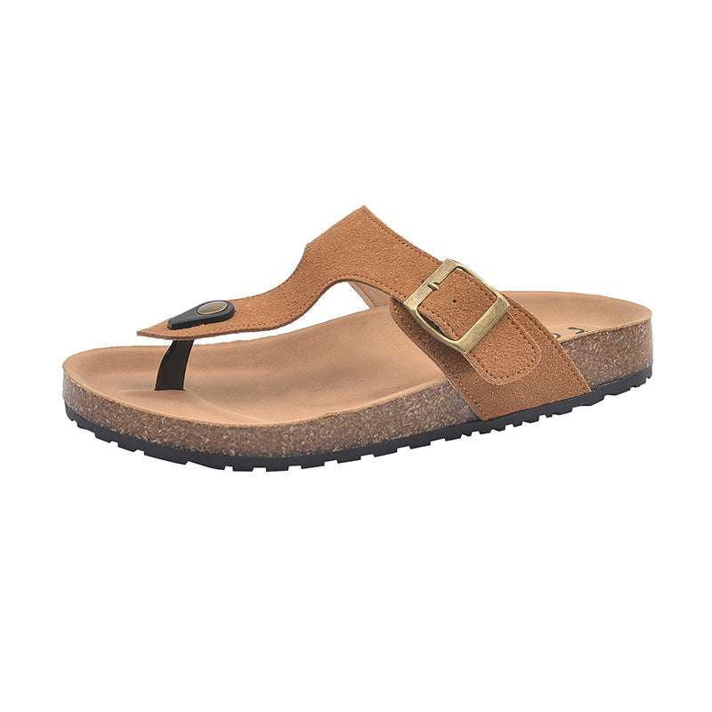 Dame komfortable toe-split sandaler med justerbar rem og ergonomisk sål Stilla