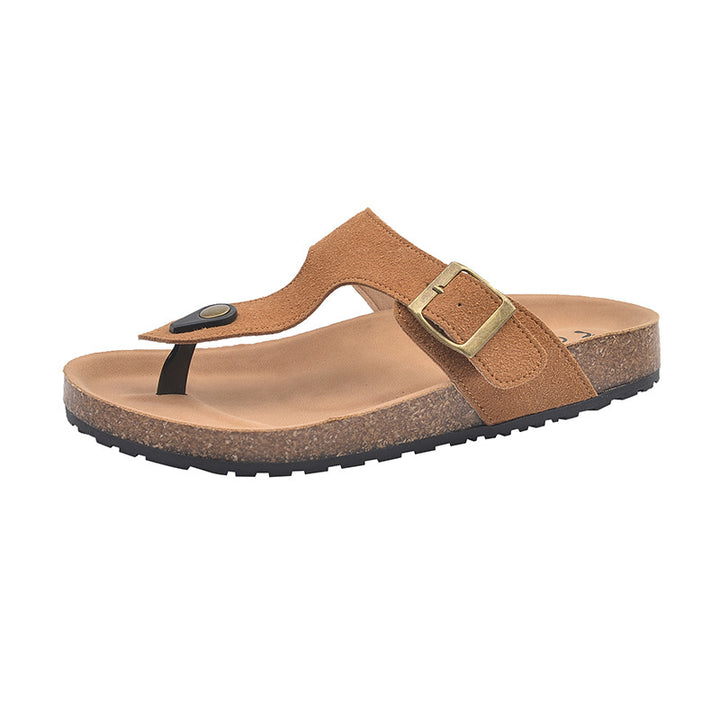 Dame komfortable toe-split sandaler med justerbar rem og ergonomisk sål Stilla