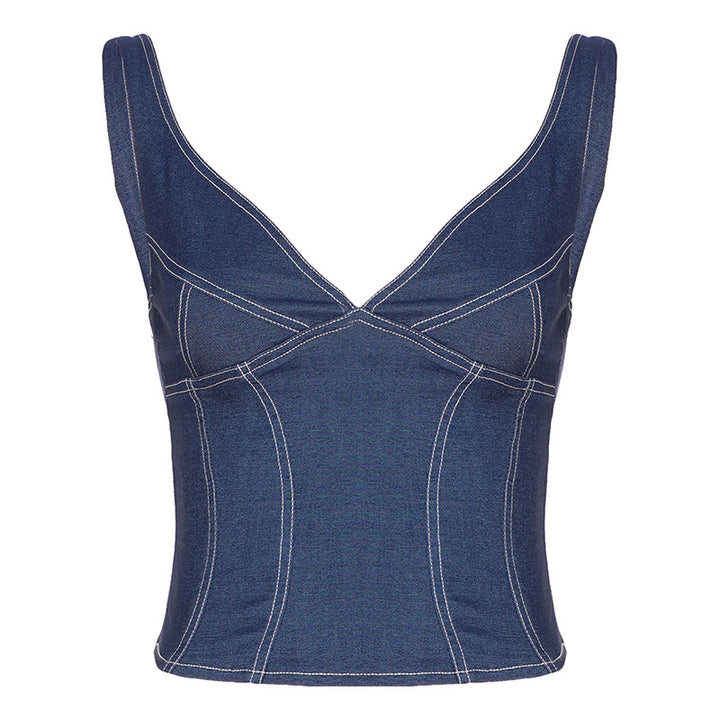Dame Capri-jeans med trendy snit og rustikale knapdetaljer Skovae
