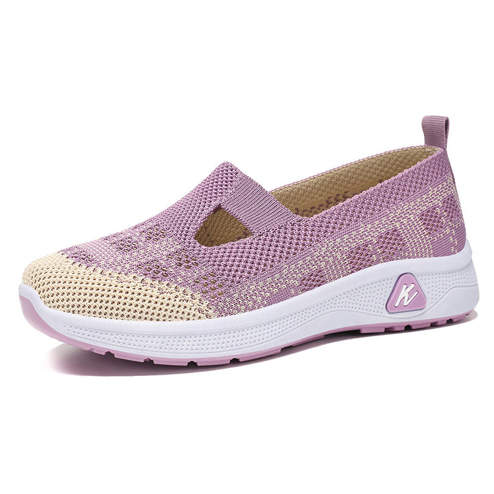 Dame Slip-On Sneakers med åndbar strikoverflade og fleksibel sål Stilla