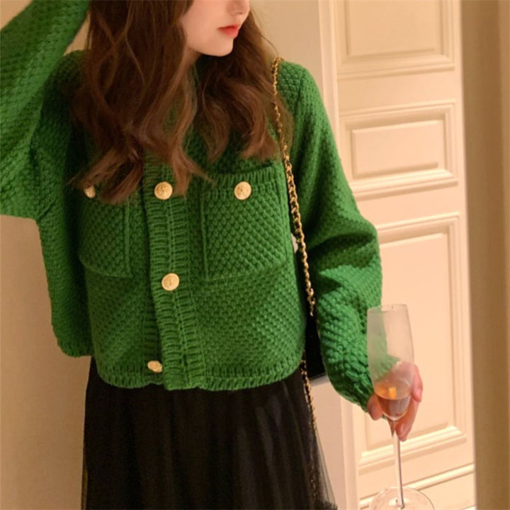 Kvinders cardigan med dekorative knapper og tekstureret design Stilla