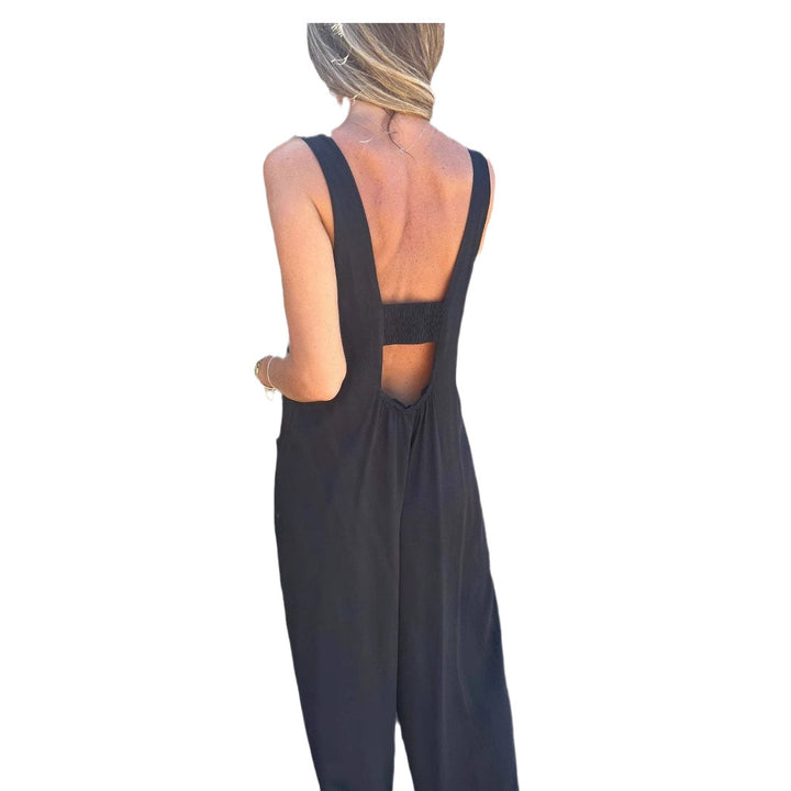 Dame jumpsuit med knaplukning og praktiske lommer Stilla