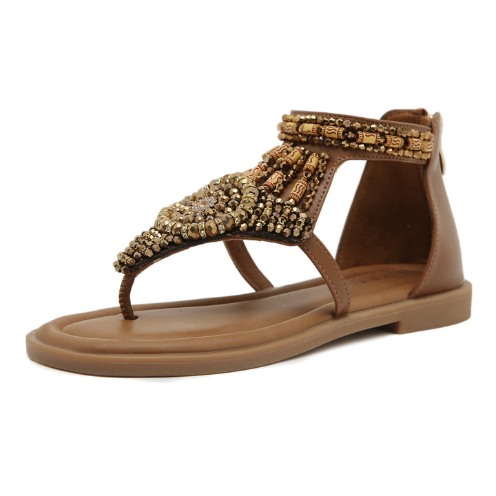 Dame Sandaler med dekorative perleudsmykninger Stilla