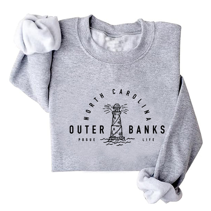 Kvinders sweatshirt med maritimt fyrtårn-motiv og afslappet snit Stilla