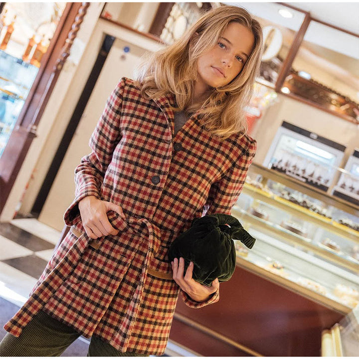 Damer Ruteret Oversized-Jakke Stilla