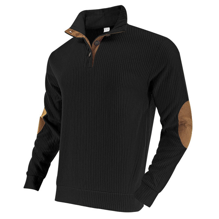 Herrer elegant strikpullover med fashionable detaljer og revitaliseringselementer Stilla