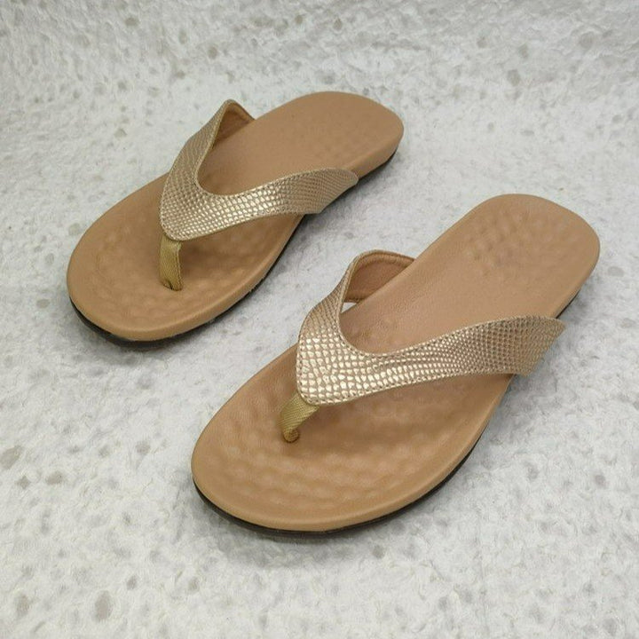 Dame Behagelige Tåsplit Sandaler med struktureret sål Stilla