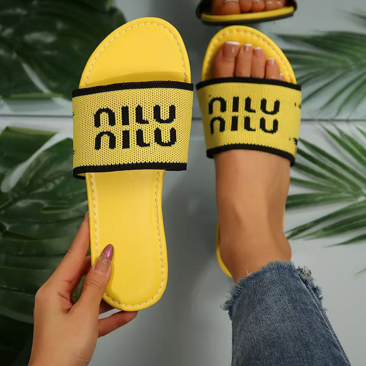 Dame Sportliche Slippers med elastisk Overdel og skridsikker Sål Stilla