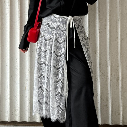 Dame blonde nederdel med elegant overlapping drapering Stilla