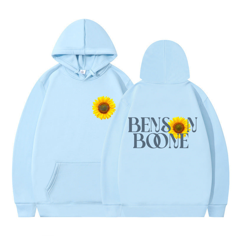 Kvinders hoodie med unikt solsikke design og komfortabel pasform Skovae
