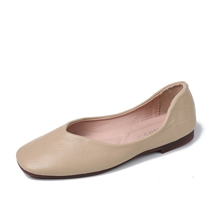 Dame ballerinaer med elegant slipdesign og blødt læder Stilla