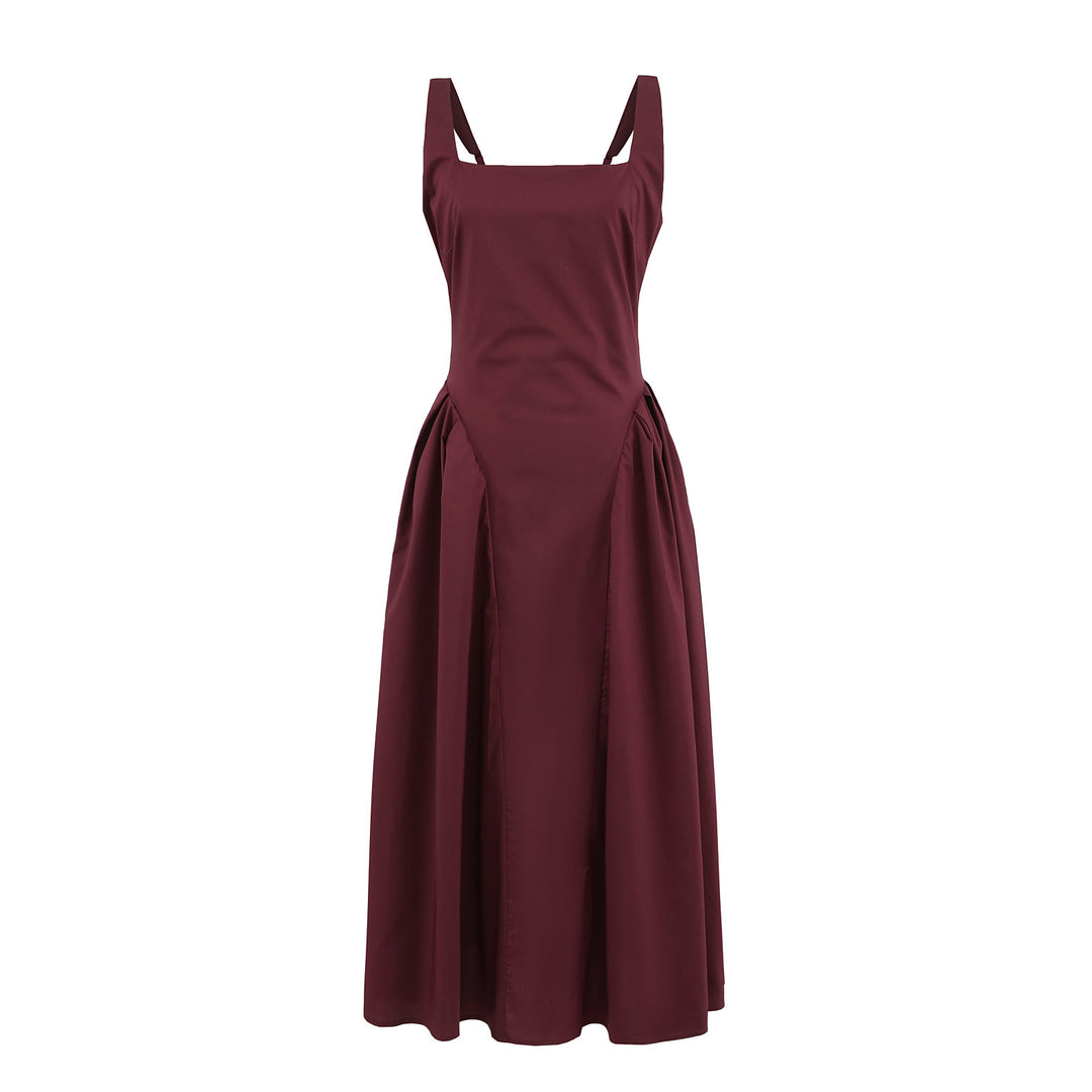 Damer Vintage Maxikjole med rynker og elegant silhuet Stilla