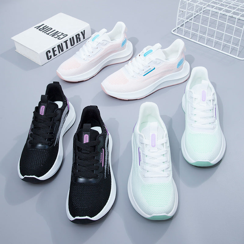 Dame Sporty Løbesneaker med åndbart mesh-overmateriale og stødabsorberende sål Stilla
