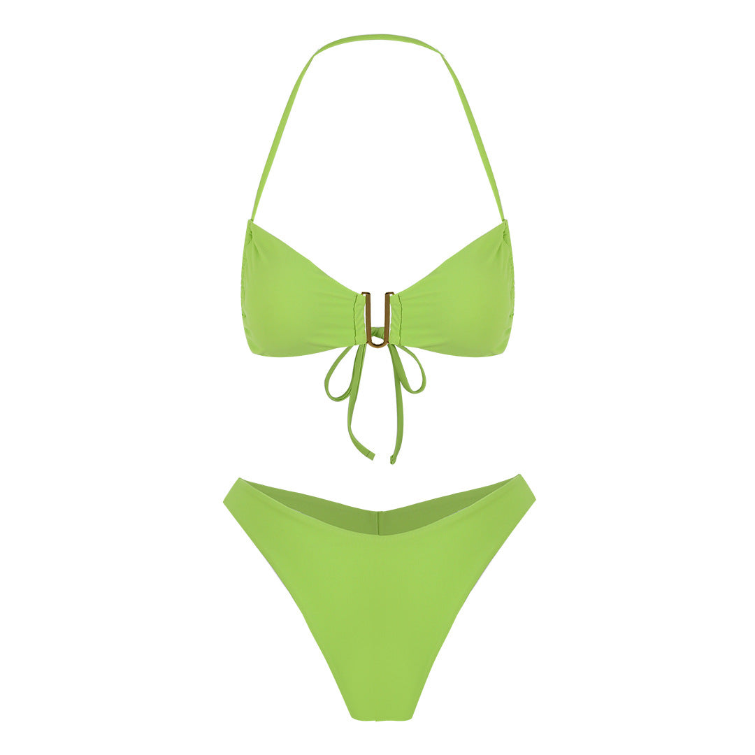 Dame Bikini-sæt med stilfuld knude og elegant design Stilla