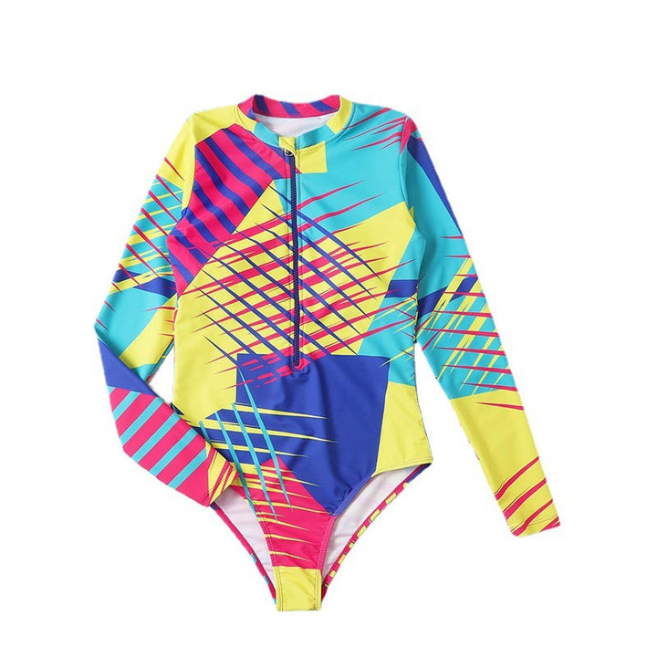 Dame Langærmet Zip-Up Badedragt Stilla