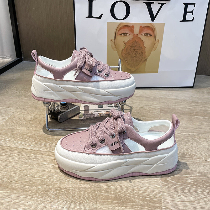 Dame Chunky Plateau-sneakers med åndbart overfladestruktur og skridsikker sål Stilla