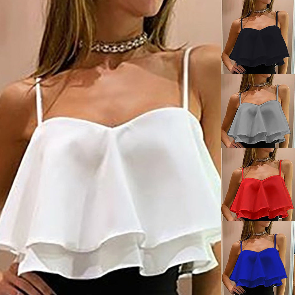 Damer Flydende Laget Crop Top Stilla